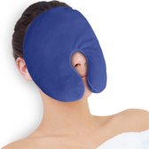 Masque de sommeil chauffant, masques pour les yeux pour la relaxation, la réduction du stress et un meilleur sommeil, thérapie chaud-froid, coussinets chauffants réutilisables, soulagement des sinus, avec housse lavable (bleu)