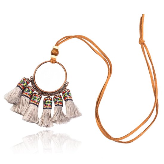 Deja Boho Tassel Ketting - Zand