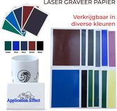 GiftCraft - Papier gravure laser - Papier transfert laser graver - 1 feuille 39x27cm - couleur VERT/VERT - Gravez vos produits en couleur