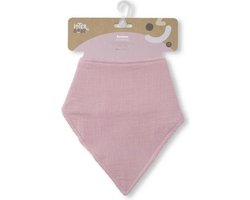 zeverslab - met fleece - kwijlslab - bandana - roze - slab -baby