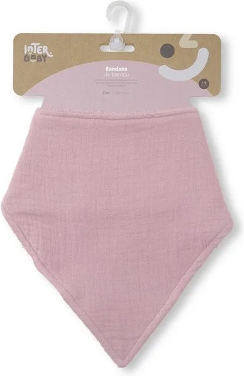 Goedkoopste zeverslab - met fleece - kwijlslab - bandana - roze - slab -baby