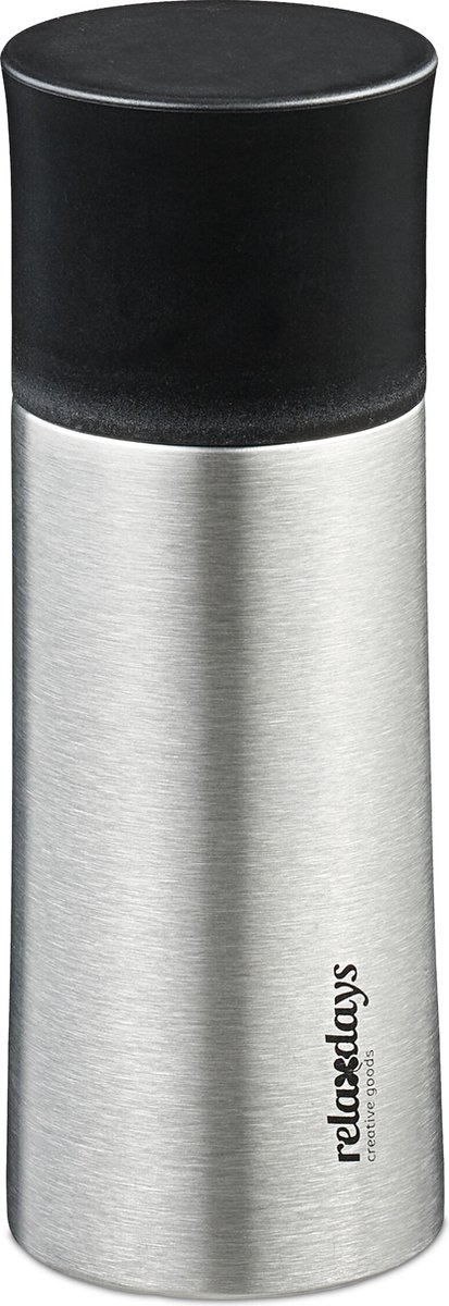 drinkfles met drinkbeker - 300 ml - koffie - lekvrij - isoleerfles - zilver