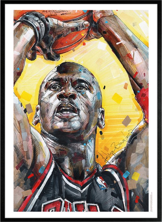 Michael Jordan 03 print 51x71 cm *ingelijst & gesigneerd