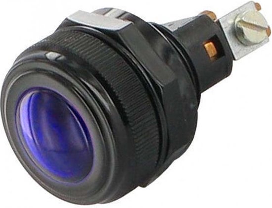Lampe témoin Raccord W2x4,6d - 17,5mm - 12/24V - Blauw