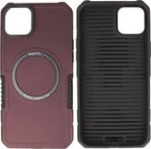 iPhone 15 Plus MagSafe Hoesje - Shockproof Back Cover - Bordeaux Rood
