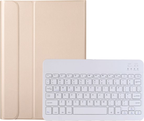 Case2go - Bluetooth Toetsenbordcase voor Samsung Galaxy Tab A9 Plus (2023) - QWERTY Keyboard case - Goud