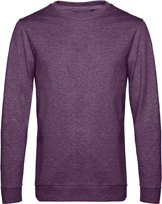 2-Pack Sweater 'French Terry' B&C Collectie maat L Heather Purple/Paars