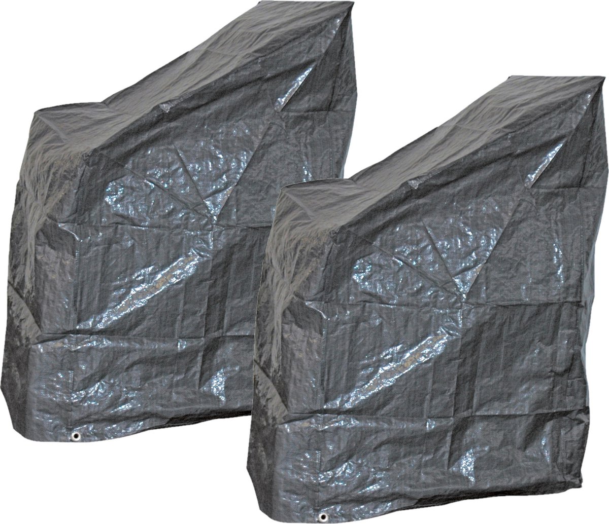 Lesli Living 2 Protective Covers - Stacking Chairs - Grey