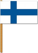 Luxe supporters zwaaivlag Finland 30 x 45 cm - Finse feestartikelen en versiering