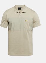 Polo décontracté pour hommes Lyle & Scott (taille M) Kaki - Colorblock