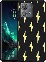 Cazy Hoesje Zwart geschikt voor Motorola Edge 40 Neo Lightning