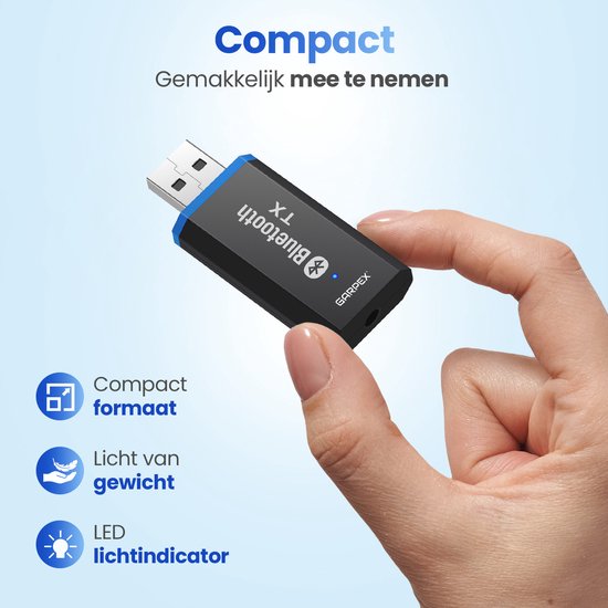 Garpex® Bluetooth Receiver - Bluetooth Adapter - Bluetooth Ontvanger voor Auto Radio - Laptop - Hifi van Garpex — afbeelding 3