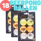 Beerpong ballen - 18 stuks - Bierpong - Pingpong ballen - Actiespel - Drankspel - Drinkspel