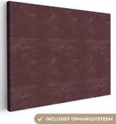 Cuir Peinture Cuir - Rose - Peau Animale - 80x60 cm - Décoration murale