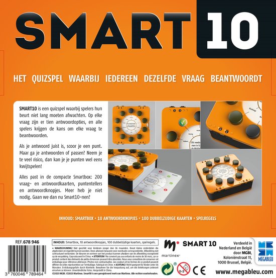 Megableu - SMART 10 - EN-Version - Quiz and Party Game for Family and Friends - Party Game with 200 Questions - Educational and Strategic Game - From 14 Years - For Megableu - SMART 10 - EN-Version - Quiz and Party Game for Family and Friends - Party Game with 200 Questions - Educational and Strategic Game - From 14 Years - For