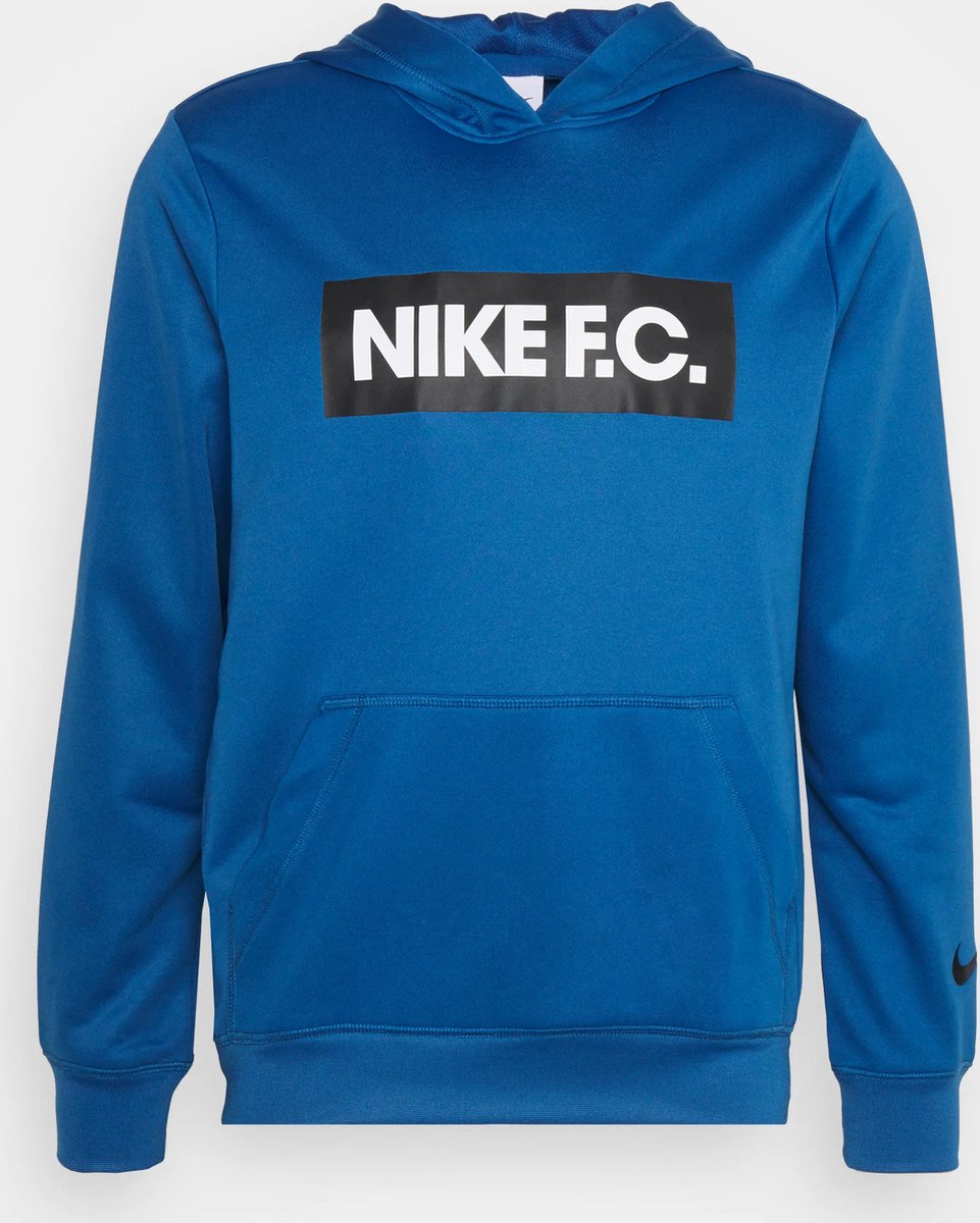 Nike dri-fit f.c. Libero hoodie in de kleur blauw.