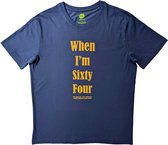 The Beatles - When I'm Sixty Four Heren T-shirt - XL - Blauw