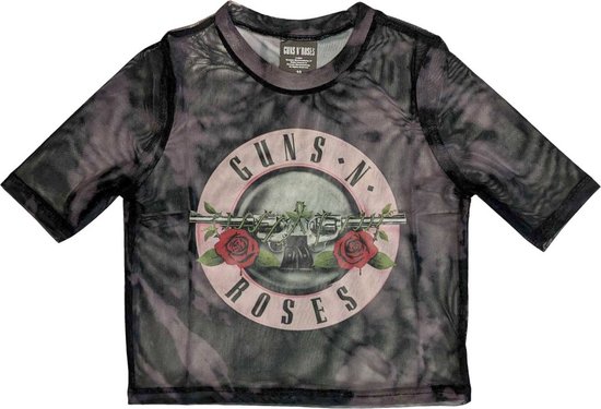 Guns N' Roses - Pink Tint Bullet Logo Crop top - XXS - Zwart