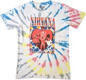 Nirvana - Heart Heren T-shirt - L - Wit/Multicolours