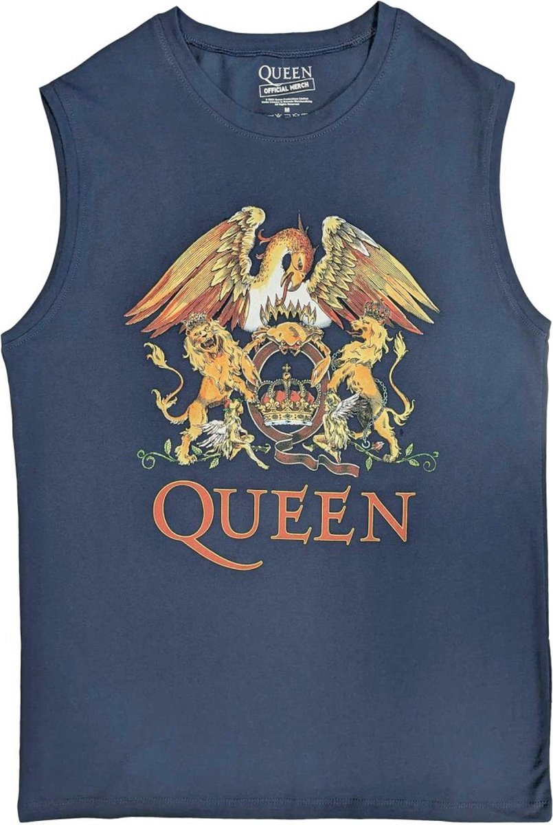 Queen - Classic Crest Tanktop - L - Blauw