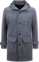 Manteaux ajusté veste homme hiver avec capuche -8931- Grijs