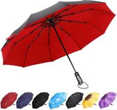 Winddichte opvouwbare reisparaplu, regenparaplu voor mannen, vrouwen en familie, automatisch openen en sluiten, houten handvat