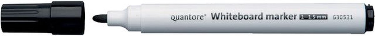 Whiteboardmarker Quantore rond 1-1.5mm zwart | 10 stuks