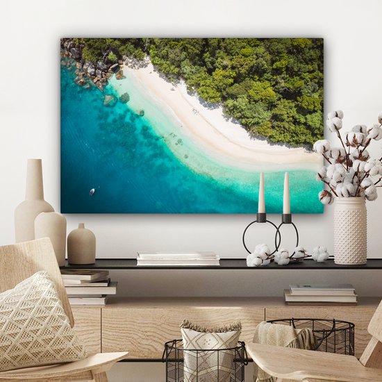 Peintures sur Toile Plage - Pierres - Australie - 150x100 cm - Décoration murale
