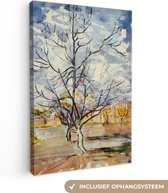 Canvas Schilderij Roze perzikbomen - Vincent van Gogh - 60x90 cm - Wanddecoratie