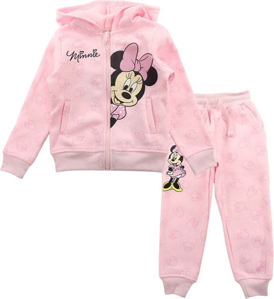 Set Disney Minnie Mouse - Combinaison jogging / Survêtement / Combinaison de loisirs - Rose - Taille 122/128 (8 ans)