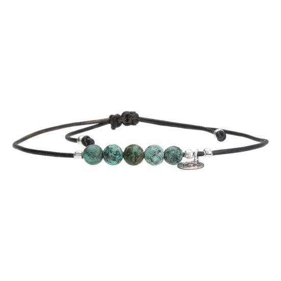 Bela Donaco - Bracelet de Cheville Vert Bohème – Turquoise Africain – Cuir
