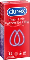 Durex Condooms - Thin Feel Elite (extra glijmiddel) - 12 stuks - Discreet Verzonden - Met Hoge Kwantumkorting