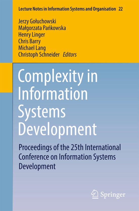 Complexity in Information Systems Development - cover
