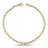 Juwelier Zwartevalk 14 karaat gouden bicolor armband - ZV 1324/18cm
