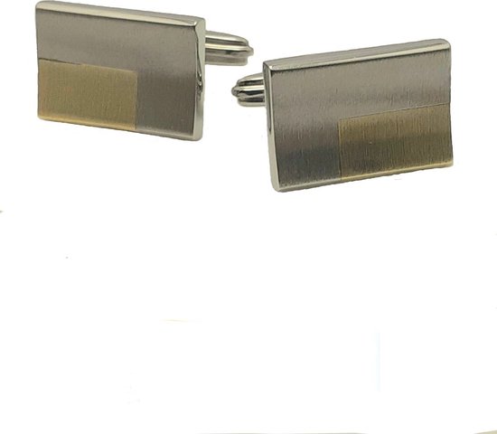 Manchetknopen - goud/staal - 14 krt - Verlinden juwelier