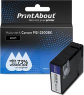 PrintAbout huismerk Inktcartridge PGI-2500BK Zwart geschikt voor Canon