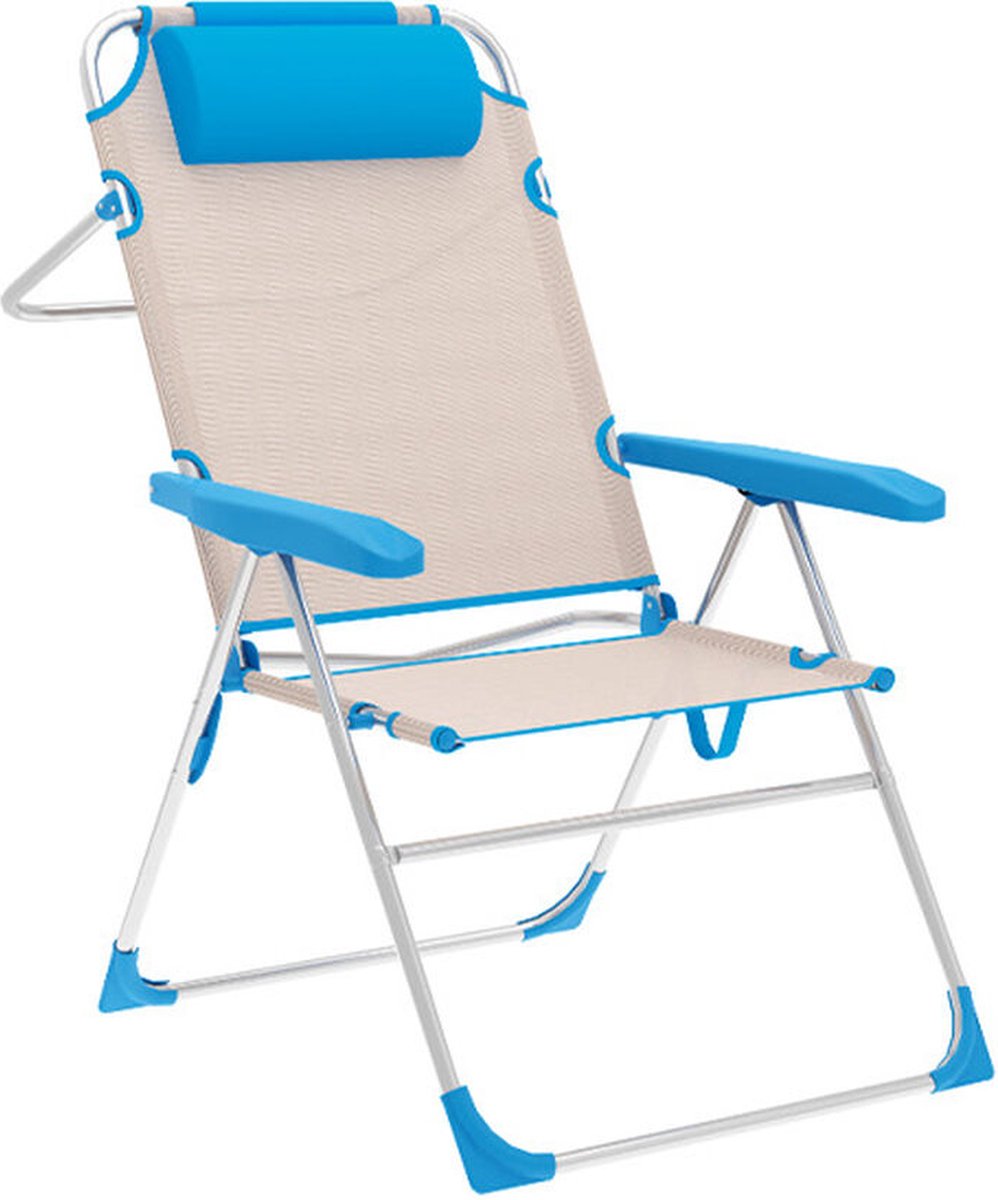 Vouwbare Stoel Marbueno Blauw Beige 67 x 99 x 66 cm