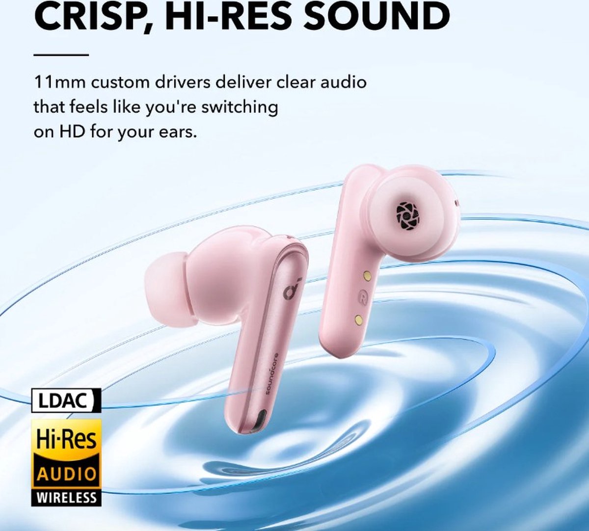 soundcore Liberty 4 NC - Wireless Noise Cancelling Earbuds (Roze) - 98.5% Noise Reduction - draadloze oordopjes - Adaptive Noise Cancelling to Ears and Environment - Hi-Res Sound - 50H Battery thumbnail 2