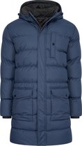 Cappuccino Italia - Heren Jas winter Long Puffer Jacket - Blauw - Maat S