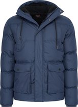 Cappuccino Italia - Heren Jas winter Moorland - Blauw - Maat L