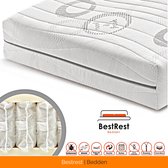 Latex matras - pocketvering matras - natuurlatex - Antiallergisch - 21cm matrasdikte - 90x200cm - Bestrest bedden