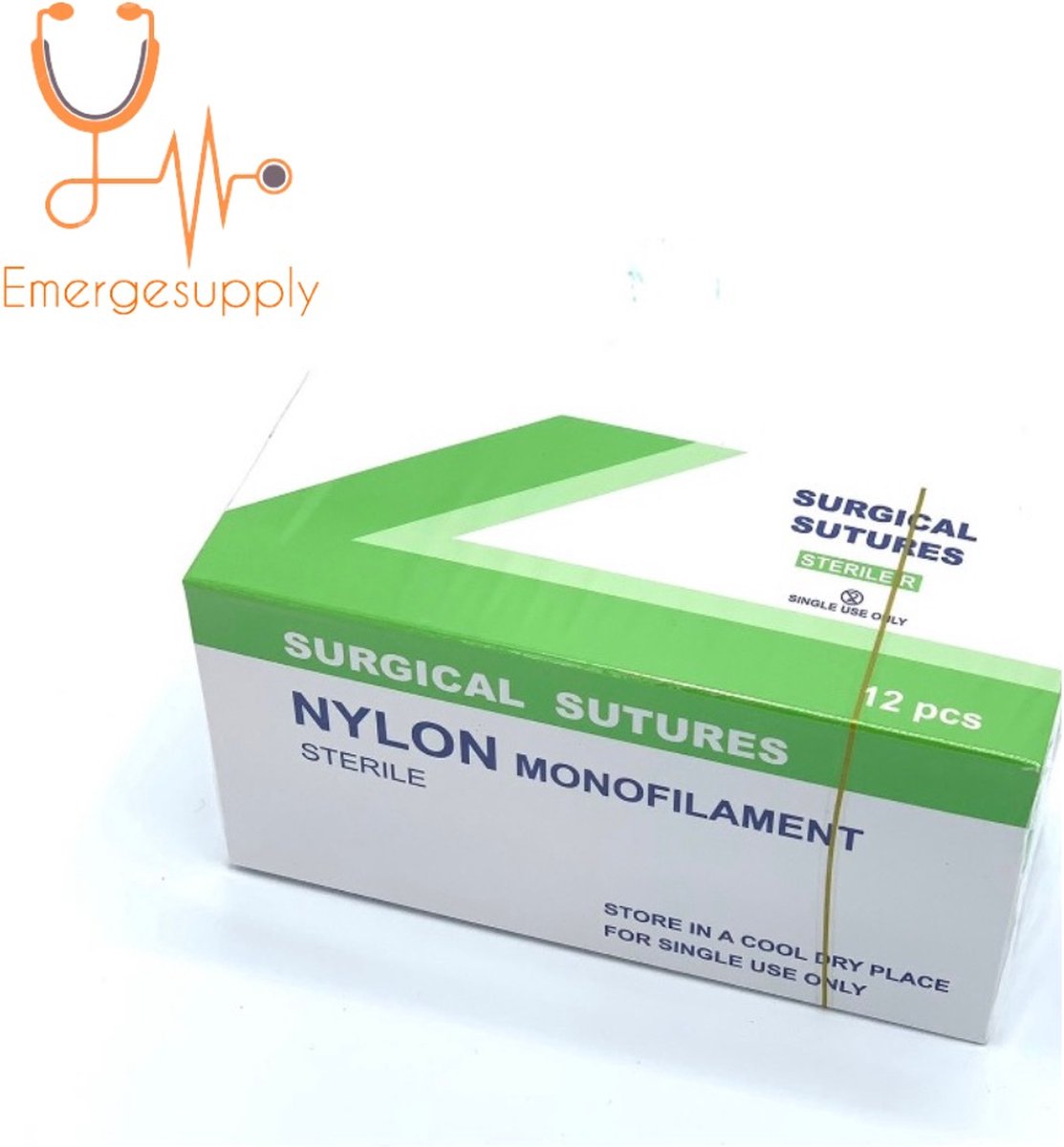 Goedkoopste Emergesupply™ - Hechtdraad - Nylon filament - Hechten - 12 stuks - Leren hechten - Hechtset - Geneeskunde - Chirurgie - Verpleegkunde