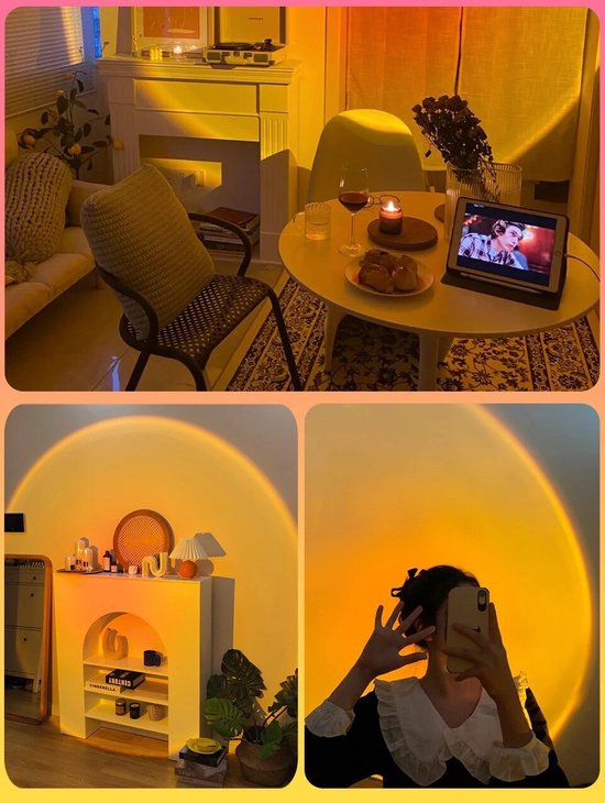 LED - USB - Lampe coucher de soleil - Projecteur Home - Decor - Veilleuse - Portable - Éclairage d’ambiance - Photographie murale Néons - ordinateur portable