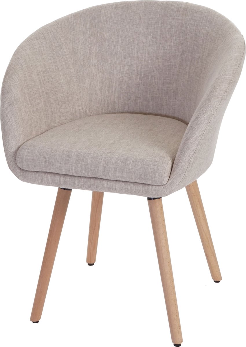 Cosmo Casa Eetkamerstoel - Retro Jaren 50 Ontwerp - Kunstleer - Imitatiesuède beige