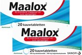 Maalox Kauwtabletten Muntsmaak - 2 x 20 tabletten