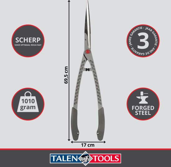 Talen Tools - Heggenschaar - Gesmeed staal - Hoge Kwaliteit - 66 cm van Talen Tools — afbeelding 2