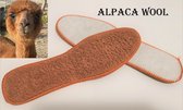 Wool Zuivere Wollen Inlegzool - maat 43 (lengte 26.5cm) -Kleur: bruin - dik 5mm