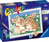 Ravensburger CreArt Fluffy Bunnies - Peinture par numéro pour enfants