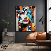 POPART LADY: 60x80cm Plexiglas Decoratie - Kunst - Vrouw - Woninginrichting