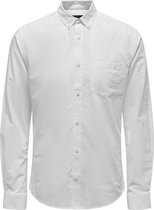 ONLY & SONS ONSALVARO SLIM LS OXFORD SHIRT Heren Overhemd - Maat XXL